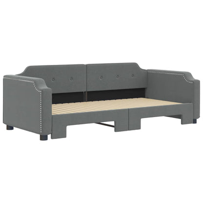 Daybed with Trundle without Mattress Dark Grey 90x190 cm Single