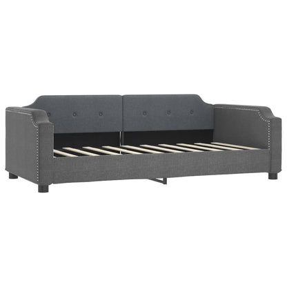 Daybed with Trundle without Mattress Dark Grey 90x190 cm Single