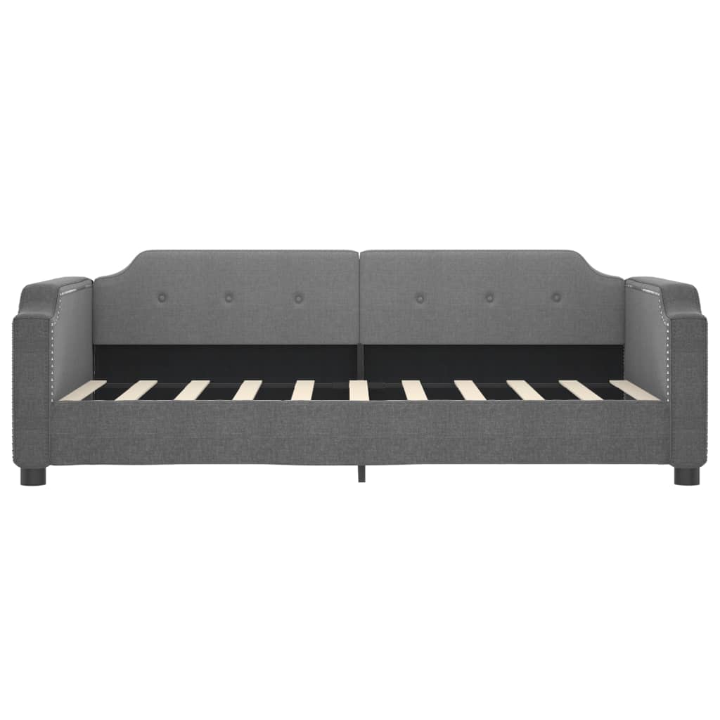 Daybed with Trundle without Mattress Dark Grey 90x190 cm Single