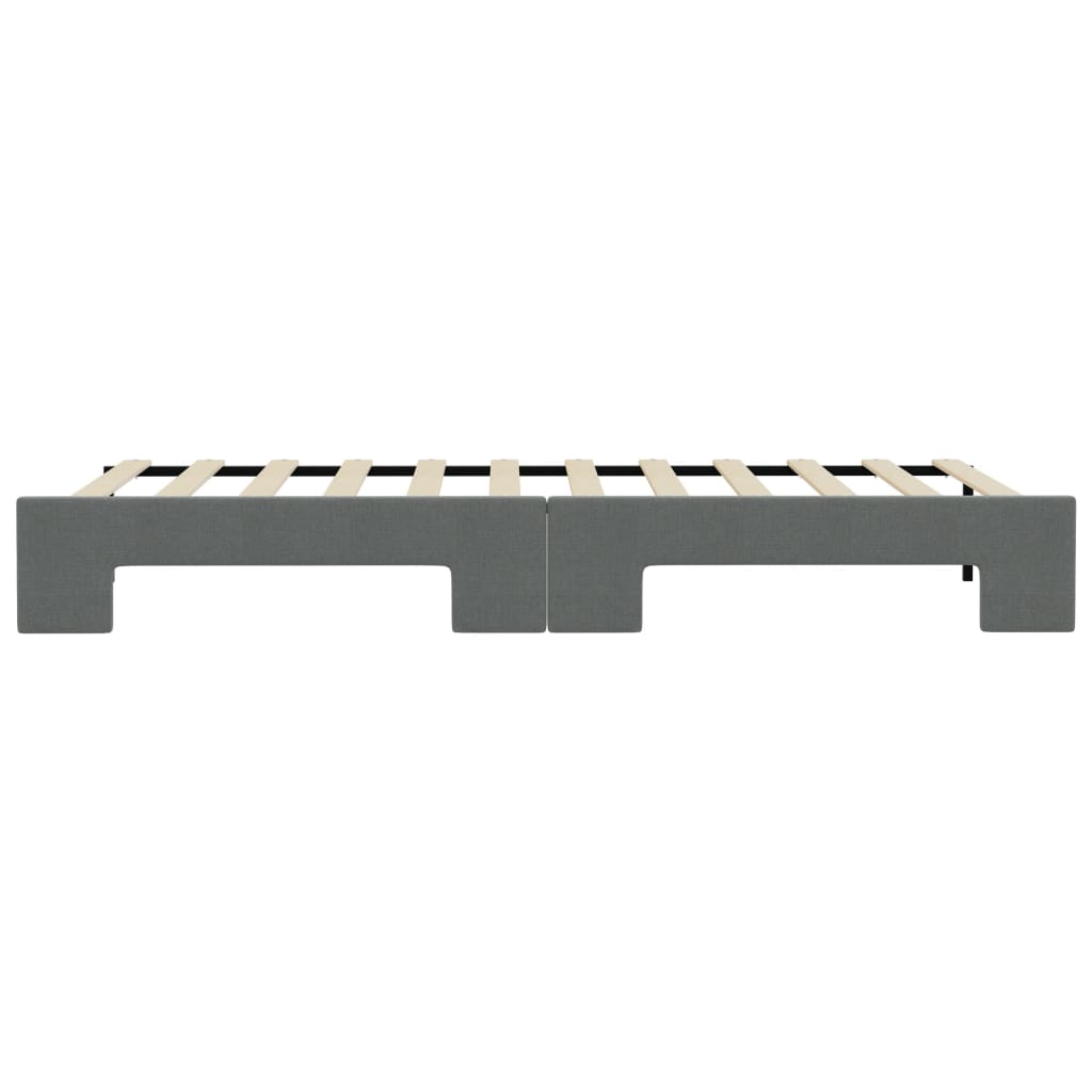 Daybed with Trundle without Mattress Dark Grey 90x190 cm Single
