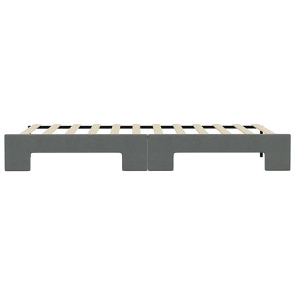 Daybed with Trundle without Mattress Dark Grey 90x190 cm Single