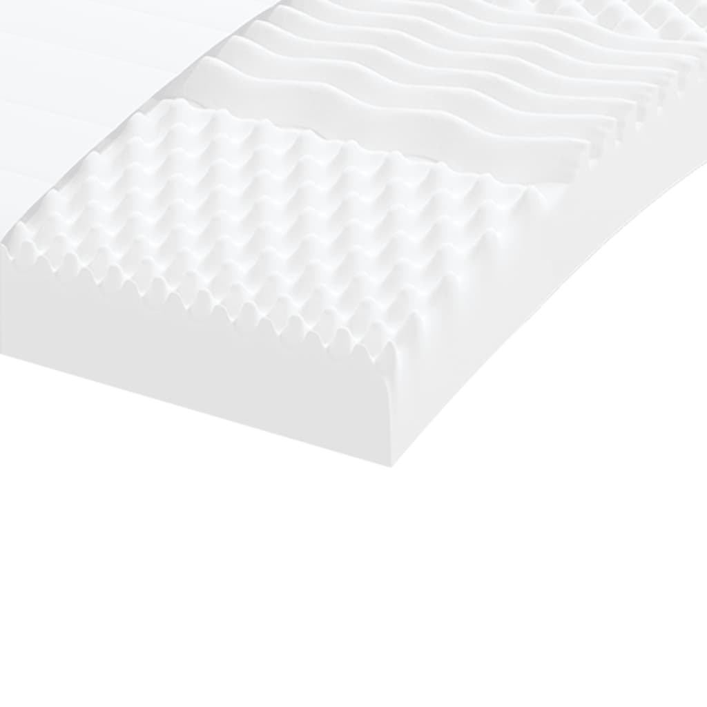 Daybed with Trundle and Mattresses Light Grey 90x190 cm Fabric