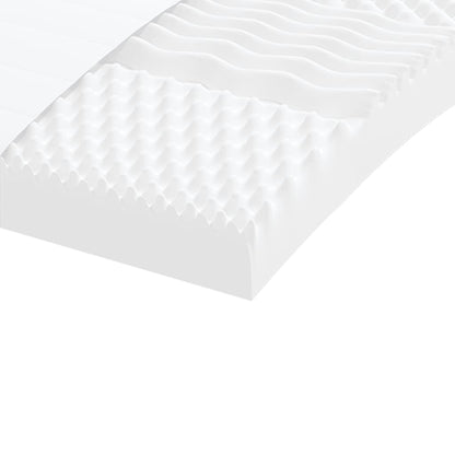 Daybed with Trundle and Mattresses Light Grey 90x190 cm Fabric