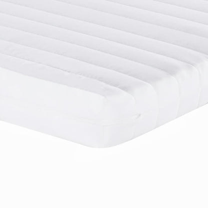 Daybed with Trundle and Mattresses Light Grey 90x190 cm Fabric