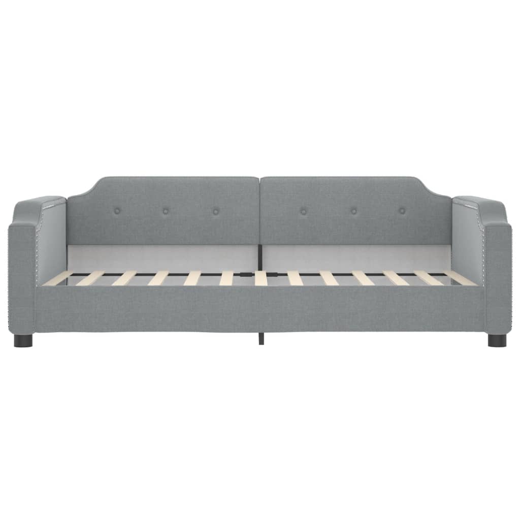 Daybed with Trundle&Drawers without Mattress Light Grey 90x190 cm Single
