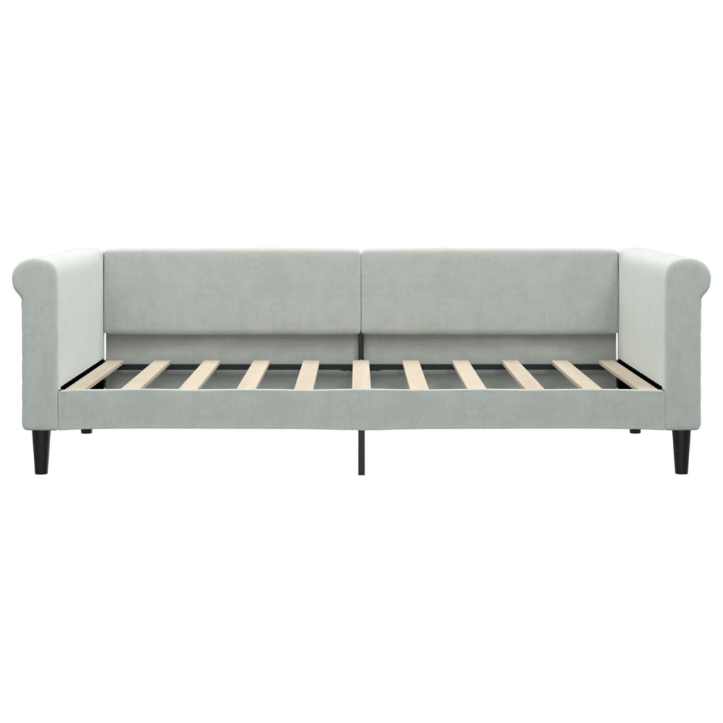Daybed with Mattress Blue Light Grey 90x190 cm Velvet