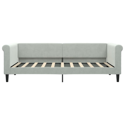 Daybed with Mattress Blue Light Grey 90x190 cm Velvet