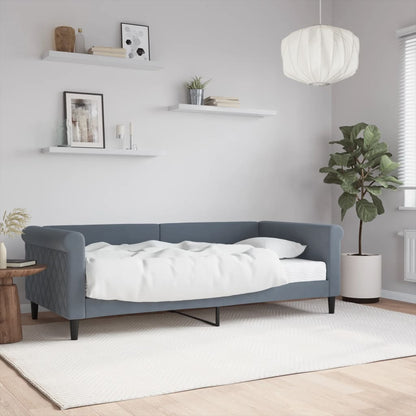 Daybed with Mattress Blue Dark Grey 90x190 cm Velvet
