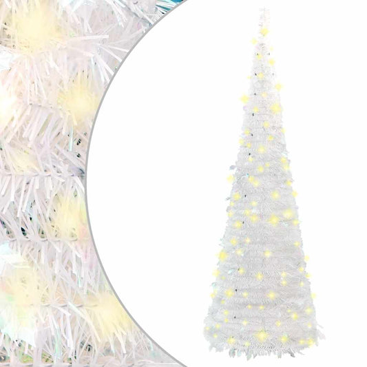 Artificial Christmas Tree | White | PVC | 180 cm tall, 60 cm wide