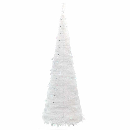 Artificial Christmas Tree Pop-up 200 LEDs White 210 cm