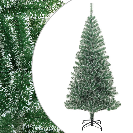 Artificial Christmas Tree with Flocked Snow Green 210 cm