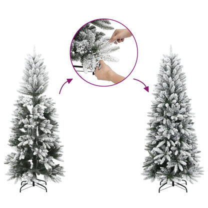 Artificial Hinged Christmas Tree with Stand White 120 cm