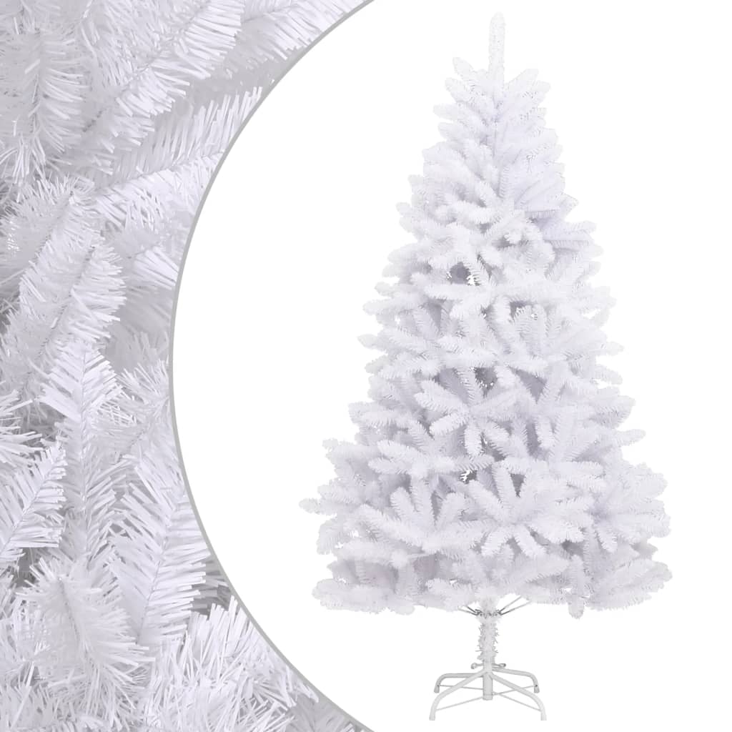 Artificial Hinged Christmas Tree | White | PVC, metal | Tall | Foldable