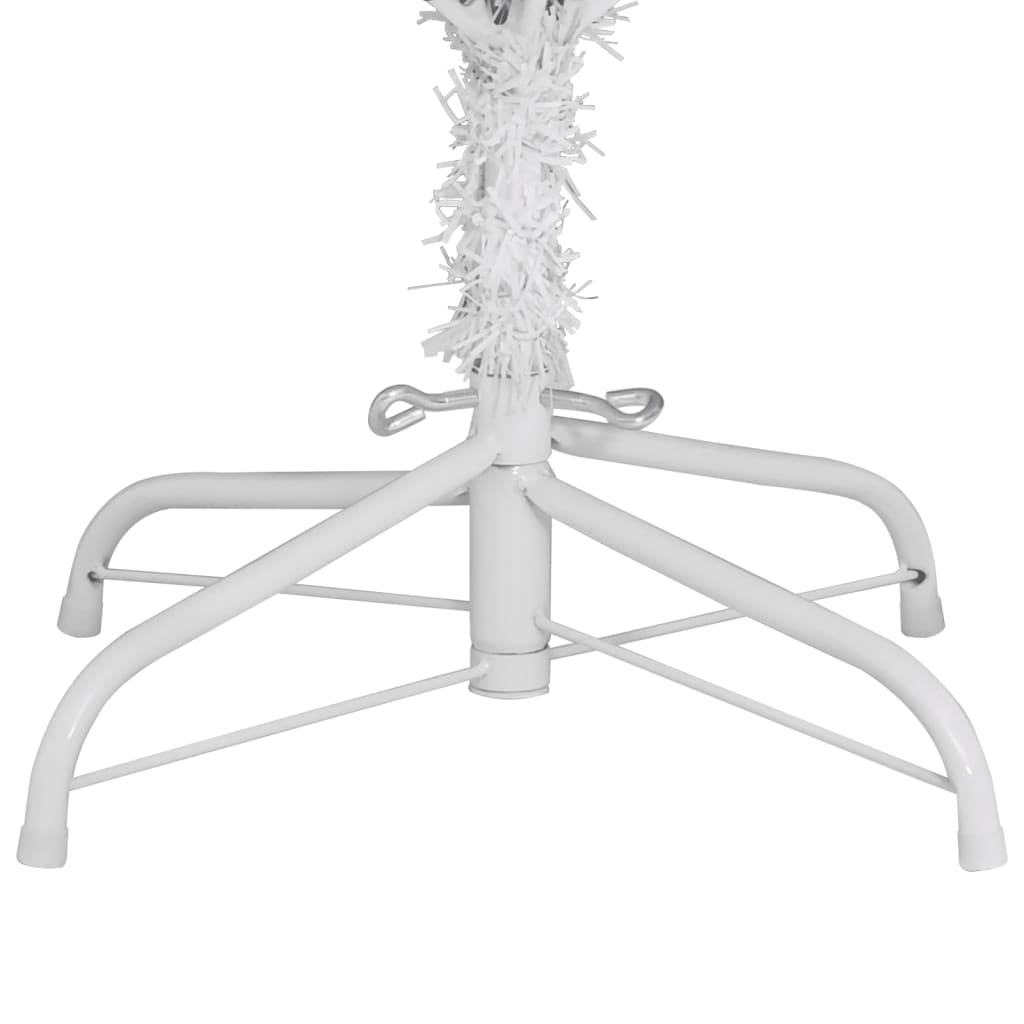 Artificial Hinged Christmas Tree with Stand White 210 cm