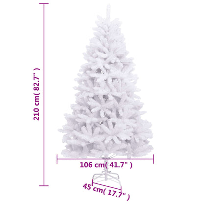 Artificial Hinged Christmas Tree | White | PVC, metal | Tall | Foldable