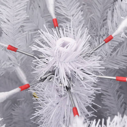 Artificial Hinged Christmas Tree with Stand White 240 cm