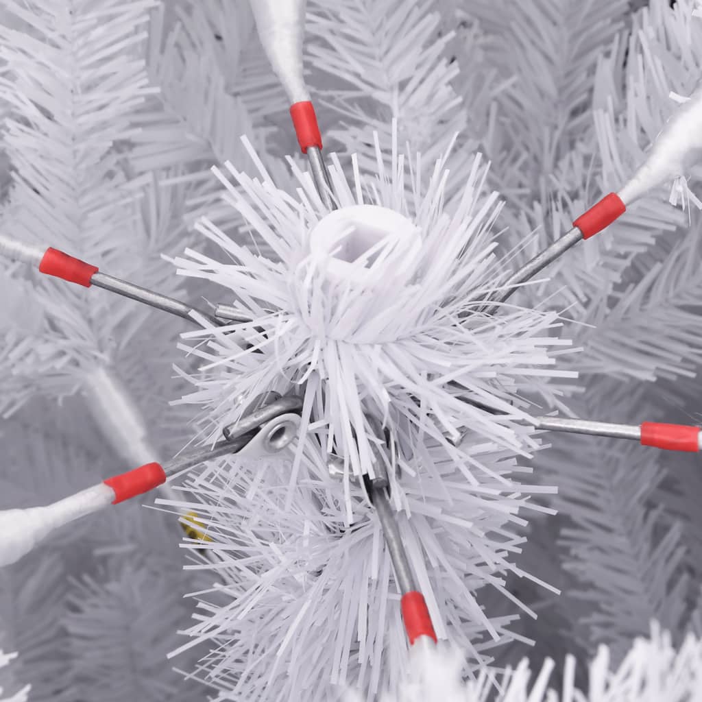 Artificial Hinged Christmas Tree with Stand White 270 cm