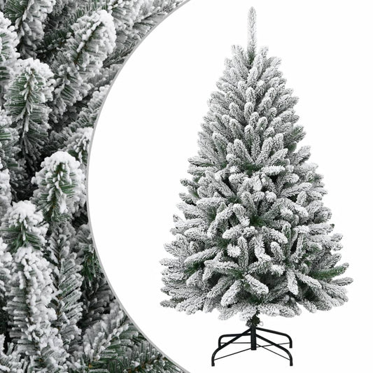Artificial Hinged Christmas Tree with Flocked Snow 120 cm