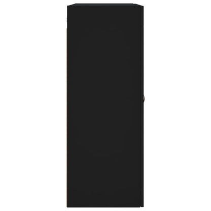 Wall Mounted Cabinets 2 pcs Black Engineered Wood