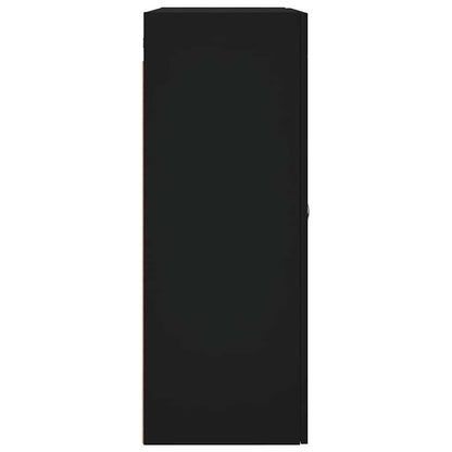 Wall Mounted Cabinets 2 pcs Black Engineered Wood