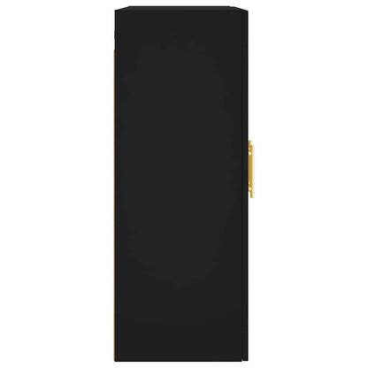 Wall Mounted Cabinets 2 pcs Black Engineered Wood