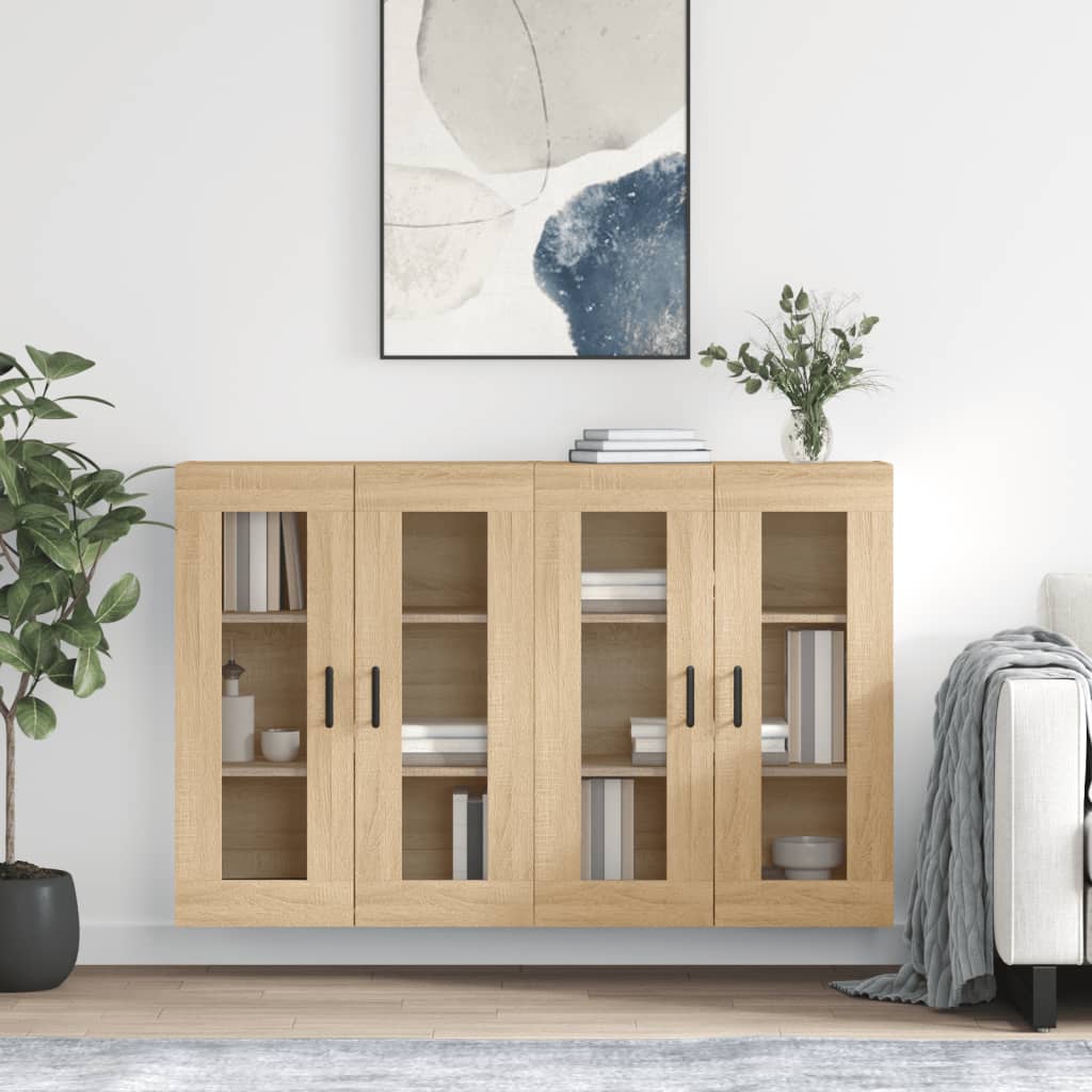 Wall Mounted Cabinets 2 pcs Sonoma Oak Engineered Wood