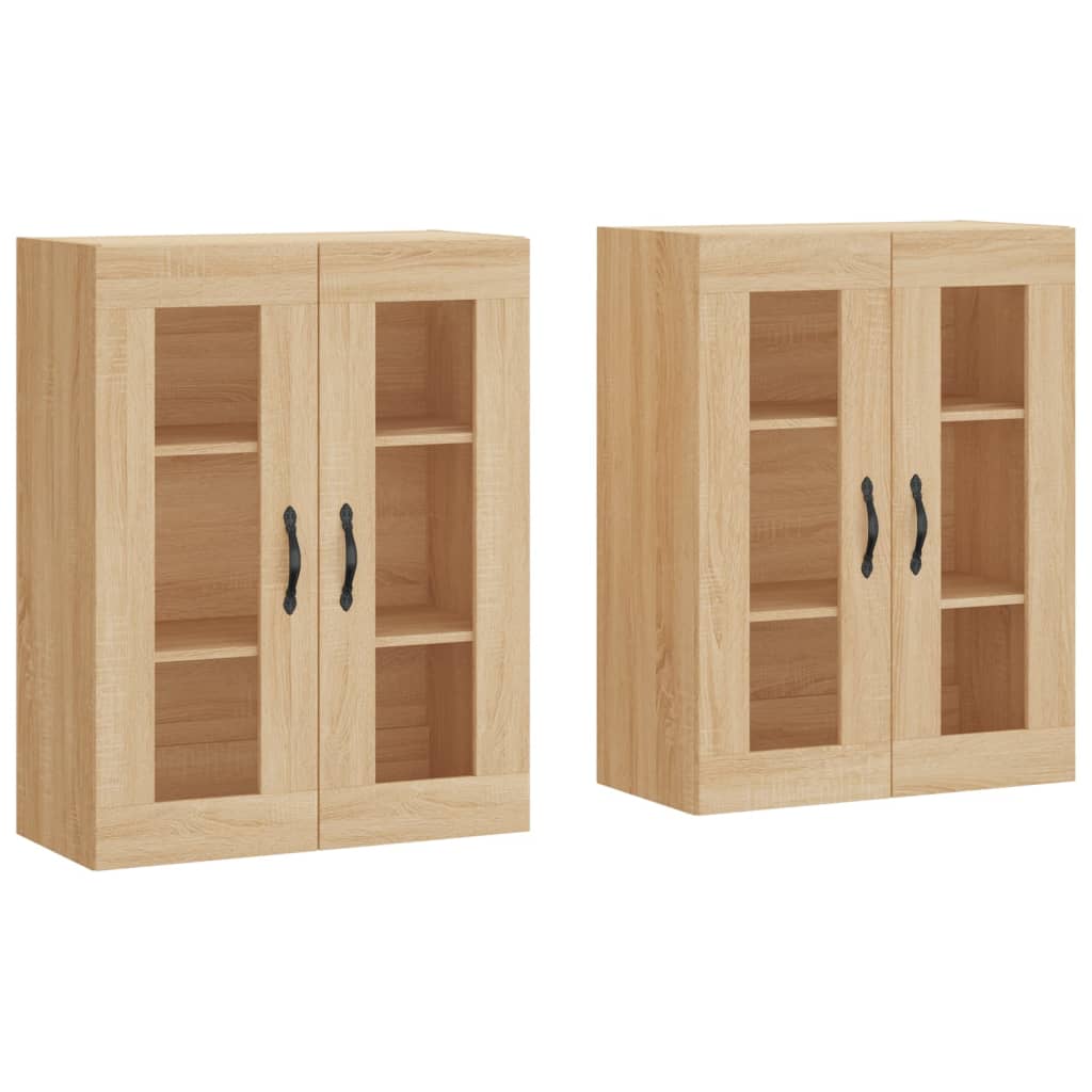 Wall Mounted Cabinets 2 pcs Sonoma Oak Engineered Wood