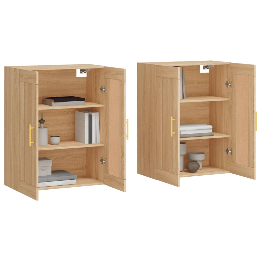 Wall Mounted Cabinets 2 pcs Sonoma Oak Engineered Wood