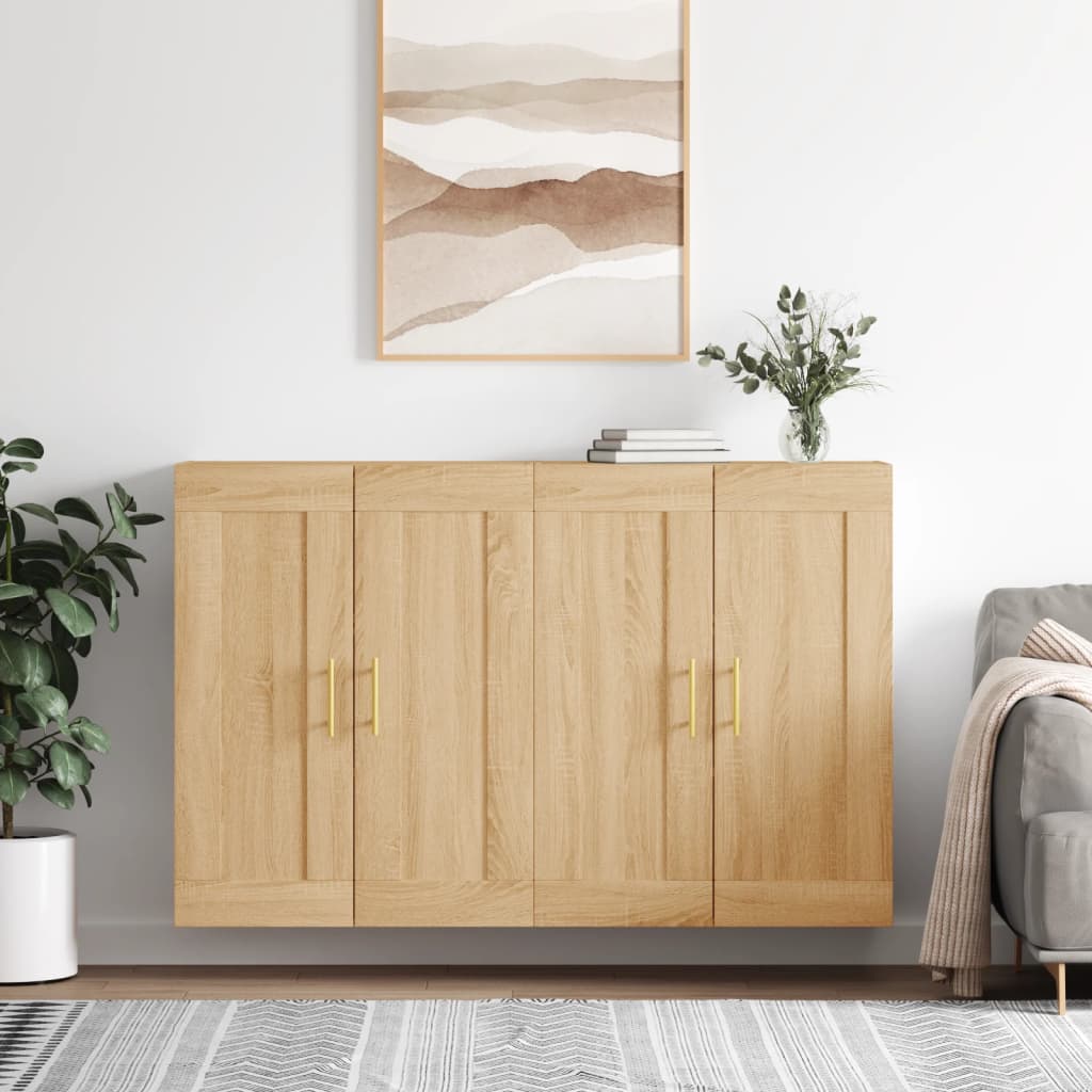 Wall Mounted Cabinets 2 pcs Sonoma Oak Engineered Wood
