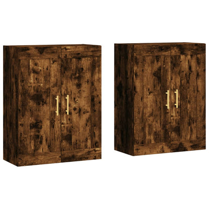 Wall Mounted Cabinets 2 pcs Smoked Oak Engineered Wood