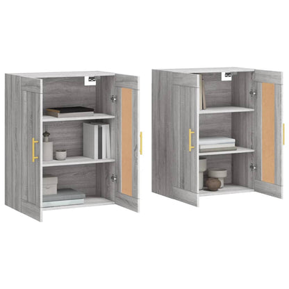 Wall Mounted Cabinets 2 pcs Grey Sonoma Engineered Wood
