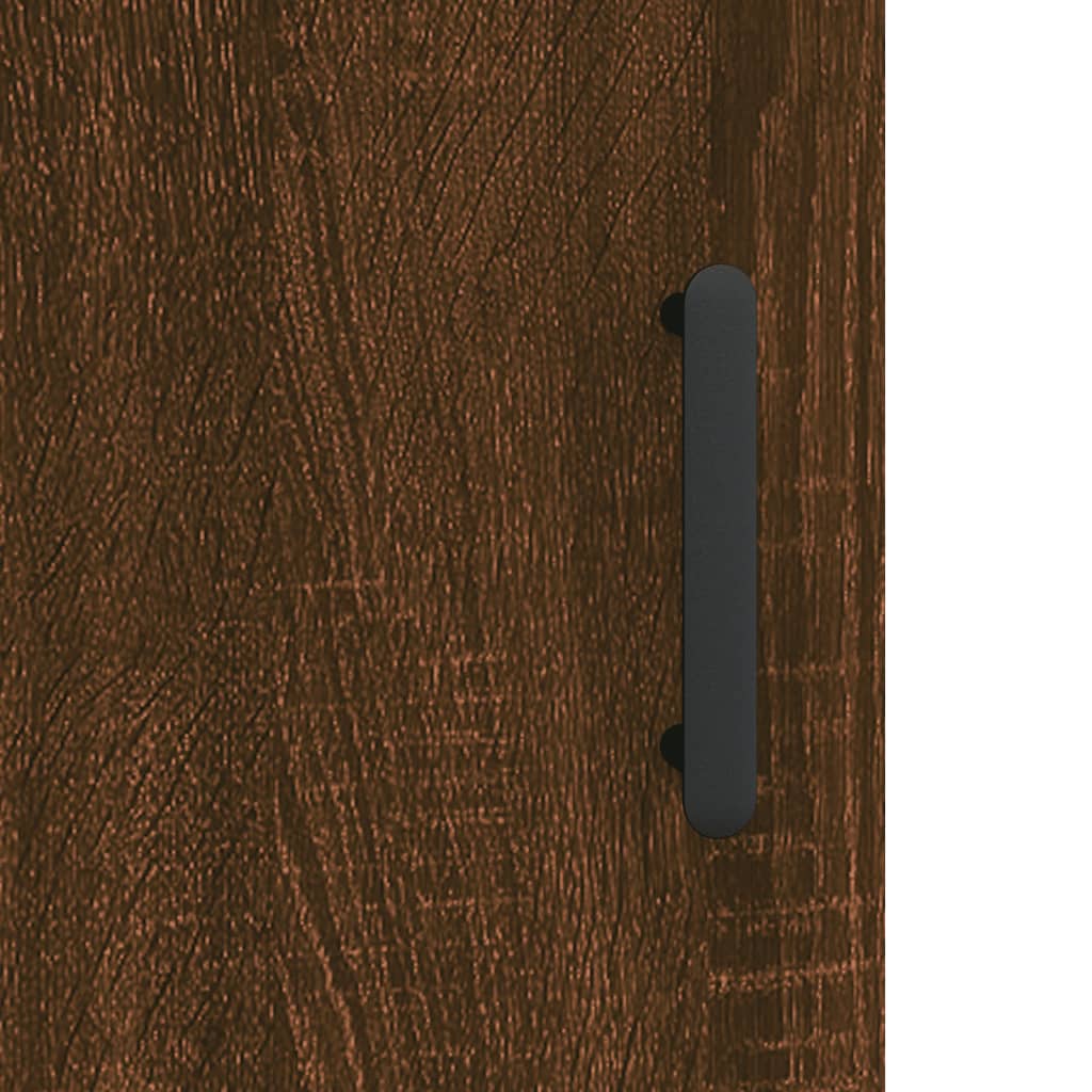 Wall Mounted Cabinets 2 pcs Brown Oak Engineered Wood