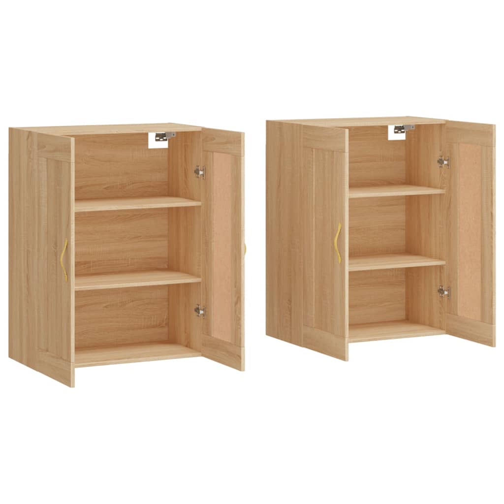 Wall Mounted Cabinets 2 pcs Sonoma Oak Engineered Wood