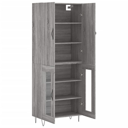 Highboard Grey Sonoma 69.5x34x180 cm Engineered Wood