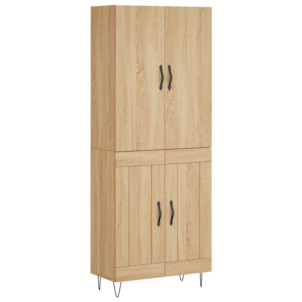Highboard Sonoma Oak 69,5x34x180 cm Engineered Wood