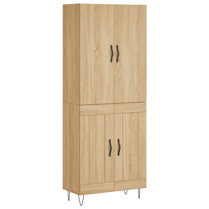 Highboard Sonoma Oak 69,5x34x180 cm Engineered Wood