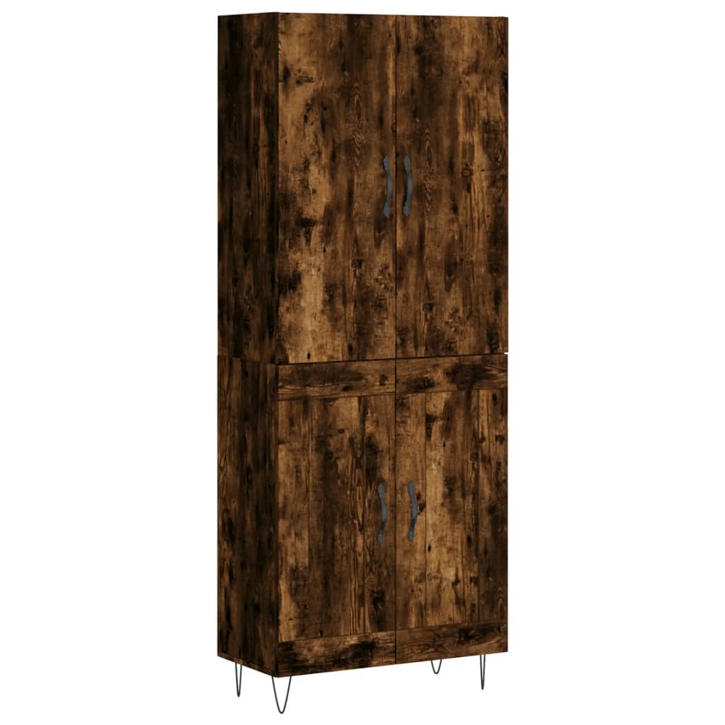 Highboard Smoked Oak 69.5x34x180 cm Engineered Wood