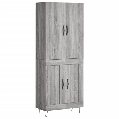 Highboard Grey Sonoma 69,5x34x180 cm Engineered Wood