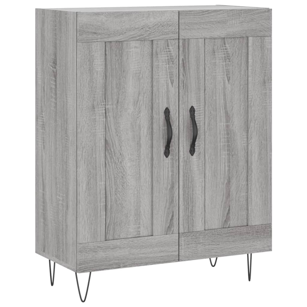 Highboard Grey Sonoma 69,5x34x180 cm Engineered Wood