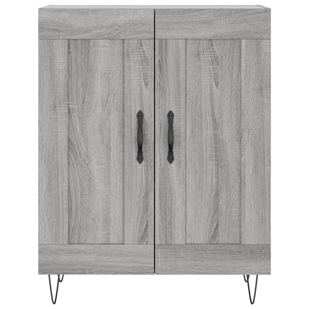 Highboard Grey Sonoma 69,5x34x180 cm Engineered Wood