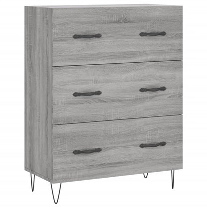 Highboard Grey Sonoma 69,5x34x180 cm Engineered Wood