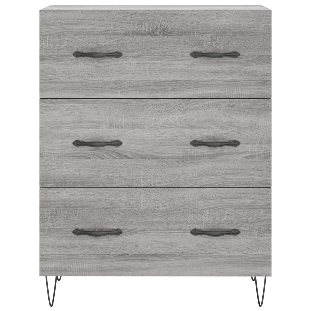 Highboard Grey Sonoma 69,5x34x180 cm Engineered Wood