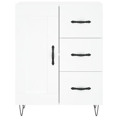 Highboard White 69,5x34x180 cm Engineered Wood