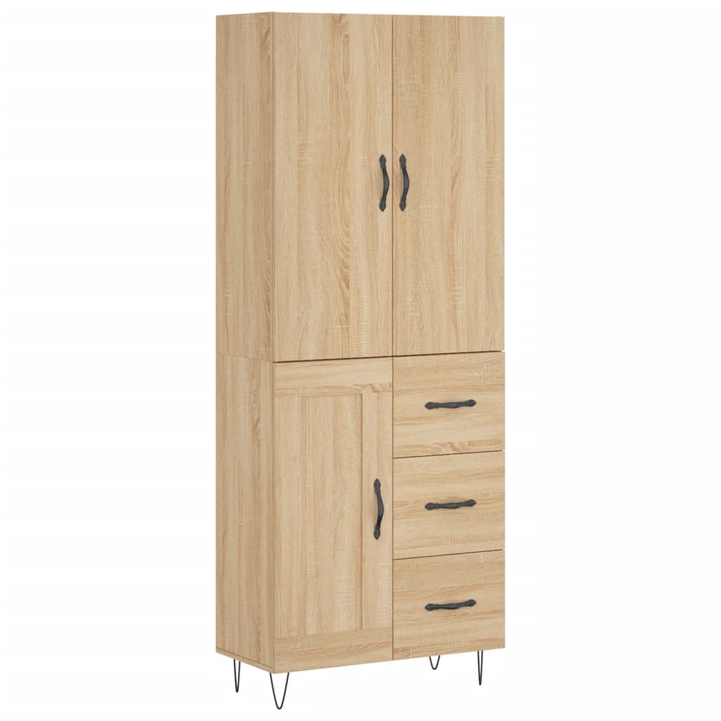 Highboard Sonoma Oak 69,5x34x180 cm Engineered Wood