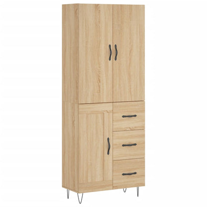 Highboard Sonoma Oak 69,5x34x180 cm Engineered Wood