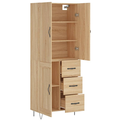 Highboard Sonoma Oak 69.5x34x180 cm Engineered Wood