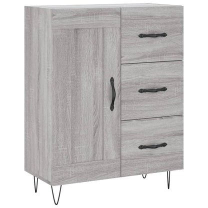 Highboard Grey Sonoma 69,5x34x180 cm Engineered Wood