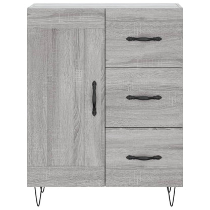 Highboard Grey Sonoma 69,5x34x180 cm Engineered Wood