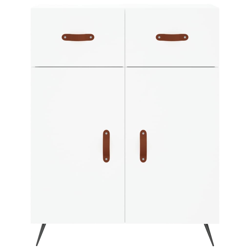 Highboard White 69.5x34x180 cm Engineered Wood