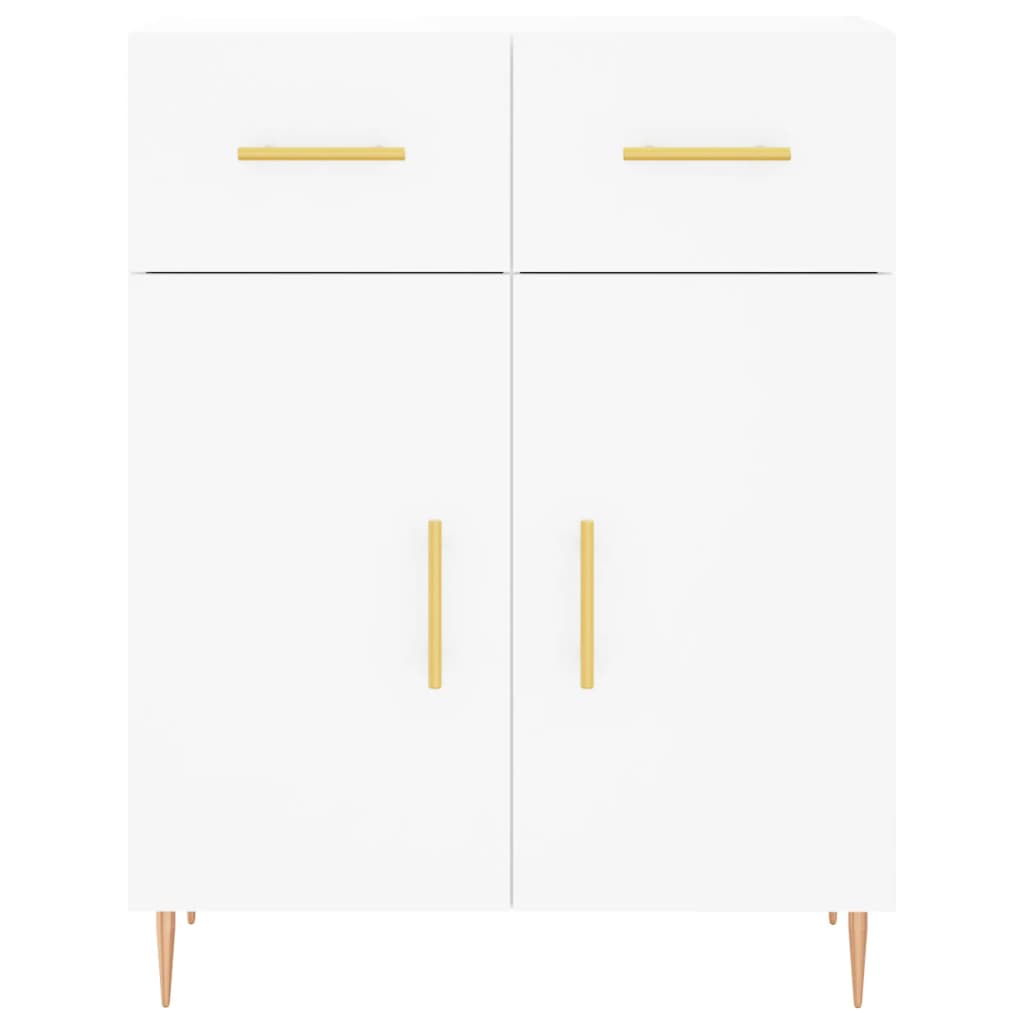 Highboard White 69,5x34x180 cm Engineered Wood